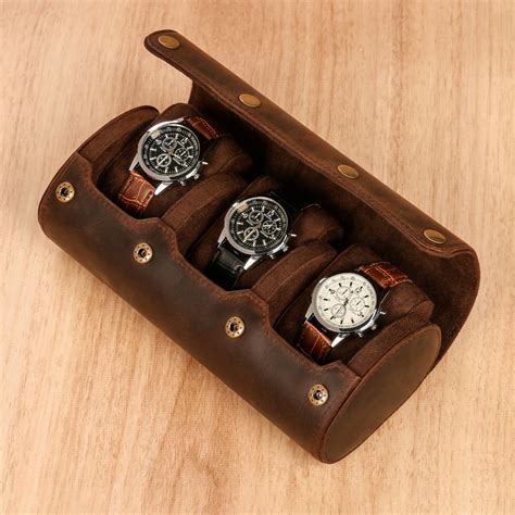 personalized leather watch case.